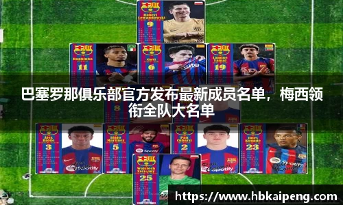 巴塞罗那俱乐部官方发布最新成员名单，梅西领衔全队大名单